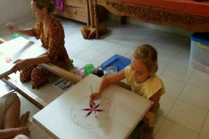 child bali silk painting