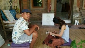 rieke bali silk painting