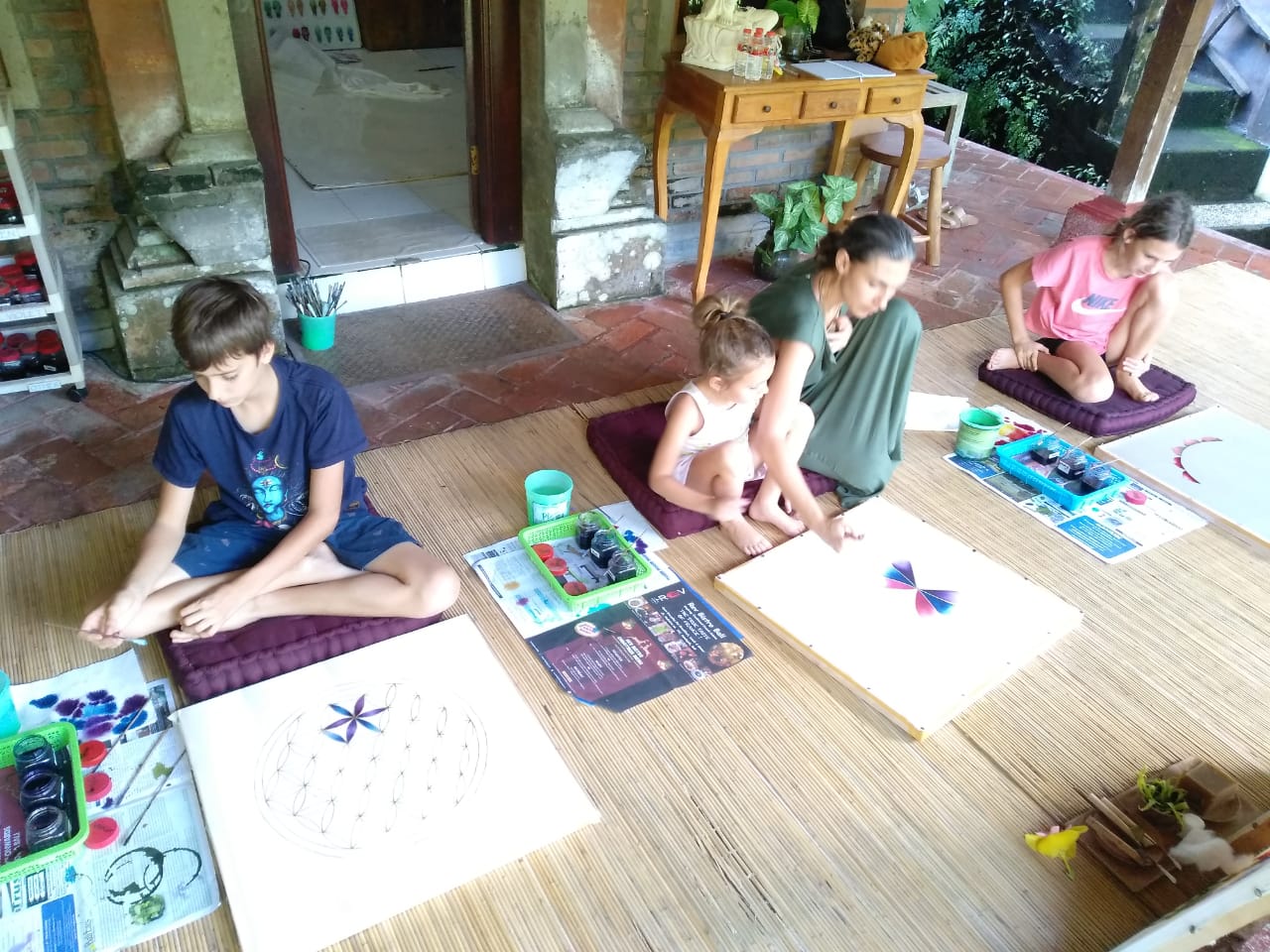 Child bali silk painting
